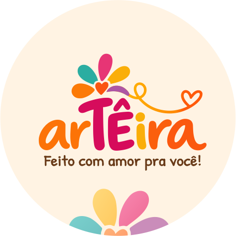 Logo colorida da arTÊira, feito com amor pra você